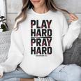 Play Hard Pray Hard Youth Boy Christian Baseball Jesus Unisex Sweatshirt Play Hard Pray Hard Youth Boy Christian Baseball Jesus Unisex Sweatshirt