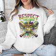 Respect The Drip Mardi Gras Baseball Ice Cream Boys Carnival Unisex Sweatshirt Respect The Drip Mardi Gras Baseball Ice Cream Boys Carnival Unisex Sweatshirt