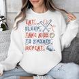 Retro Eat Sleep Take Kids To Sports Repeat Game Day Baseball Unisex Sweatshirt