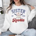 Sister Of Rookie 1st Birthday Baseball Boy Family Matching Unisex Sweatshirt Sister Of Rookie 1st Birthday Baseball Boy Family Matching Unisex Sweatshirt