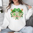 Six Seven 67 Meme Baseball Coquette Bow St Patrick's Day Unisex Sweatshirt