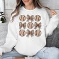 Soccer Bow Game Day Baseball Coquette Bow Women Girls Unisex Sweatshirt