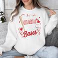 Stealing Hearts Like I Steal Bases Softball Baseball Batter Unisex Sweatshirt