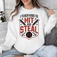 I Teach Kids To Hit And Steal Baseball Softball Coach Premium Tri-Blend Unisex Sweatshirt I Teach Kids To Hit And Steal Baseball Softball Coach Premium Tri-Blend Unisex Sweatshirt