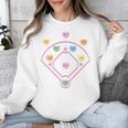 Valentine Heart Love Cute Baseball Softball Lover Sayings Unisex Sweatshirt