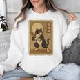 Vintage Japanese Ukiyo-e Baseball Cat Batting Unisex Sweatshirt Vintage Japanese Ukiyo-e Baseball Cat Batting Unisex Sweatshirt