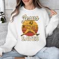 Youth Boy Baseball Jesus Saves Christian Baseball Religious Unisex Sweatshirt