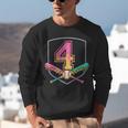 4th Birthday Baseball Bat Ice-Cream Drip 4yrs Old Boys Girls Unisex Sweatshirt