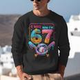 7th Birthday Boys I Was 6 Now I'm 7 Baseball Ice Cream Drip Unisex Sweatshirt