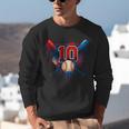 Baseball 10 Year Old Splash Drip 10th Birthday Boy Number 10 Unisex Sweatshirt