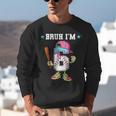 Baseball 6th Birthday Boy Ice Cream Drip Bruh I'm 6 Year Old Unisex Sweatshirt