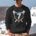 Baseball 7 Year Old Ice Cream Drip 7th Birthday Boy Number 7 Unisex Sweatshirt
