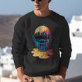 Baseball Catcher Mask Ice Cream Dripping Baseball Fan Boys Unisex Sweatshirt Baseball Catcher Mask Ice Cream Dripping Baseball Fan Boys Unisex Sweatshirt