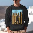 Baseball Drip Dripping Ice Cream Sport Player American Flag Unisex Sweatshirt