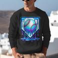 Baseball Drip Ice Cream Blue Glow Melt Ball Graphic Unisex Sweatshirt