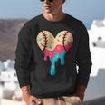 Baseball Drip Melting Ice Cream Baseball Heart Boys Girls Unisex Sweatshirt Baseball Drip Melting Ice Cream Baseball Heart Boys Girls Unisex Sweatshirt