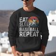 Baseball Fan Vintage Retro Eat Sleep Baseball Repeat Unisex Sweatshirt Baseball Fan Vintage Retro Eat Sleep Baseball Repeat Unisex Sweatshirt