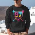 Baseball Ice Cream Drip 67 Meme Six Seven 67th Birthday Unisex Sweatshirt