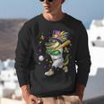 Baseball Player Mardi Gras Alligator Carnival Costume Beads Unisex Sweatshirt