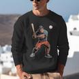Bigfoot Playing Baseball Boys Kids Men Baseball Player Unisex Sweatshirt