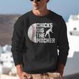 Chicks Dig The Pitcher Baseball Unisex Sweatshirt