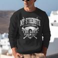 Christian Baseball My Strength Comes From The Lord Baseball Unisex Sweatshirt