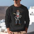 Cowboy Skeleton Baseball Halloween Graphic Unisex Sweatshirt