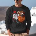 Cute Heart Baseball Basketball Football Valentine Boy Men Unisex Sweatshirt