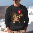 Dabbing Cool Cat Baseball 5th Birthday Unisex Sweatshirt