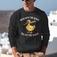 Duck And Baseball Bat Mess With The Quack You Get Whack Unisex Sweatshirt