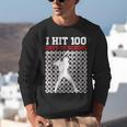 I Hit 100 Days Of School Baseball 100 Day Of School Unisex Sweatshirt