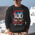 HUGvyn I Just Hit 100 Days Of School Baseball Ice Cream Boys Unisex Sweatshirt