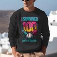 HUGvyn I Survived 100 Days Baseball Teacher Ice Cream Drip Unisex Sweatshirt HUGvyn I Survived 100 Days Baseball Teacher Ice Cream Drip Unisex Sweatshirt