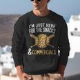 I'm Just Here For The Snacks And Commercials Baseball Unisex Sweatshirt I'm Just Here For The Snacks And Commercials Baseball Unisex Sweatshirt