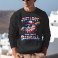 Just A Boy Who Loves Baseball Patriotic Drip For Youth Boys Unisex Sweatshirt Just A Boy Who Loves Baseball Patriotic Drip For Youth Boys Unisex Sweatshirt