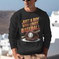 Just A Boy Who Loves Baseball Player Kids Unisex Sweatshirt Just A Boy Who Loves Baseball Player Kids Unisex Sweatshirt