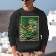 Leprechaun Playing Baseball Japanese Art St Patricks Day Unisex Sweatshirt Leprechaun Playing Baseball Japanese Art St Patricks Day Unisex Sweatshirt