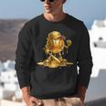 Melting Baseball Mascot Slugger Bat Cap Cartoon Unisex Sweatshirt
