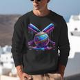 Neon Dripping Baseball And Bats Colorful Sports Art Unisex Sweatshirt Neon Dripping Baseball And Bats Colorful Sports Art Unisex Sweatshirt