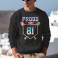 Proud Mom Baseball Player Number 81 Ice Cream Drip Unisex Sweatshirt