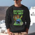 Spooky Zombie Respect The Drip Baseball Halloween Unisex Sweatshirt