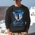 T1D Warrior Baseball Drip Diabetes Awareness Blue Ribbon Unisex Sweatshirt