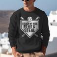 I Teach My Kids To Hit & Steal Baseball Player Coach Dad Tee Unisex Sweatshirt