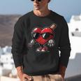 Valentines Day Baseball Heart Bat Sunglasses Men Boys Kids Unisex Sweatshirt
