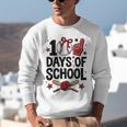 100 Days Of School Coquette Bow Baseball 100th Day Girl Kid Unisex Sweatshirt