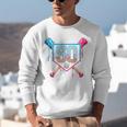 Baseball 50 Year Old Ice Cream Drip 50th Birthday Number 50 Unisex Sweatshirt