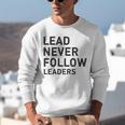 Baseball Lead Never Follow Leaders Team Captain Leadership Premium Tri-Blend Unisex Sweatshirt
