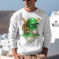 Baseball Life Style Ice Cream Drip Green Premium Tri-Blend Unisex Sweatshirt Baseball Life Style Ice Cream Drip Green Premium Tri-Blend Unisex Sweatshirt