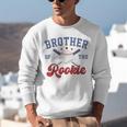 Brother Of Rookie 1st Birthday Baseball Boy Family Matching Unisex Sweatshirt