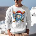 Christmas Baseball Drip For Boys Kids Ice Cream Drip Unisex Sweatshirt